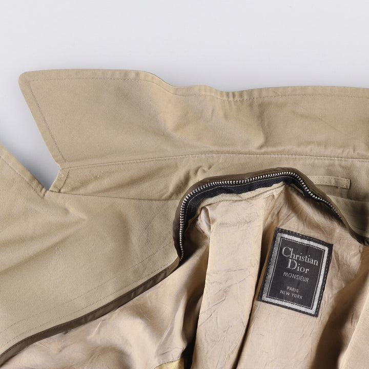 Christian Dior MONSIEUR trench coat, men's size L polyester gray type Vintage Second Hand