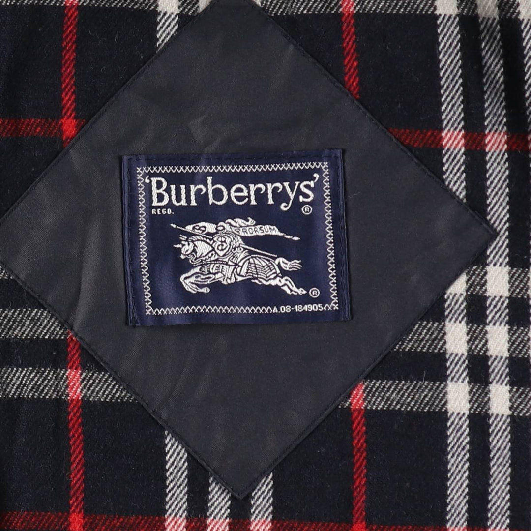 Burberry Men's XL Windbreaker with Check Pattern Liner cotton black type Vintage Second Hand