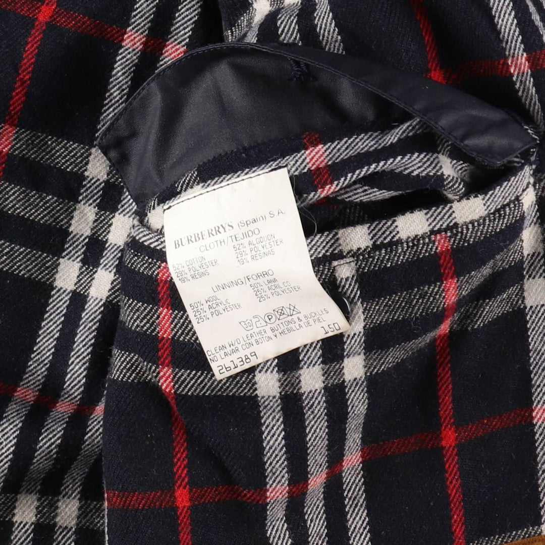 Burberry Men's XL Windbreaker with Check Pattern Liner cotton black type Vintage Second Hand