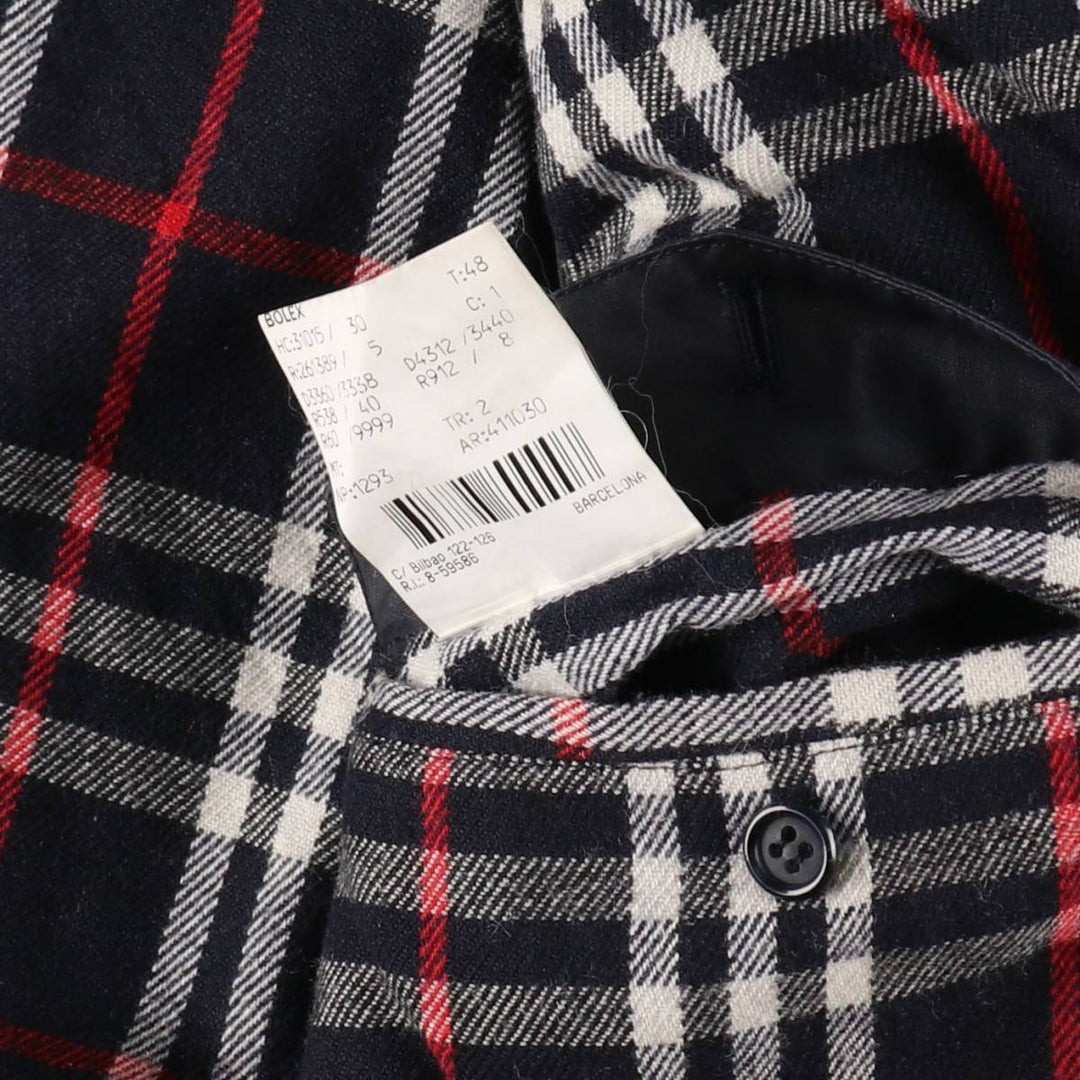 Burberry Men's XL Windbreaker with Check Pattern Liner cotton black type Vintage Second Hand