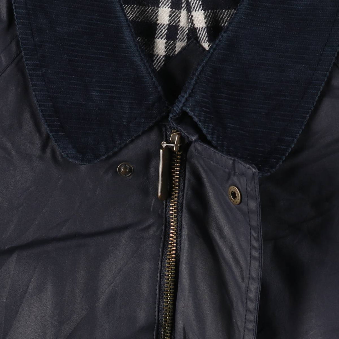 Burberry Men's XL Windbreaker with Check Pattern Liner cotton black type Vintage Second Hand