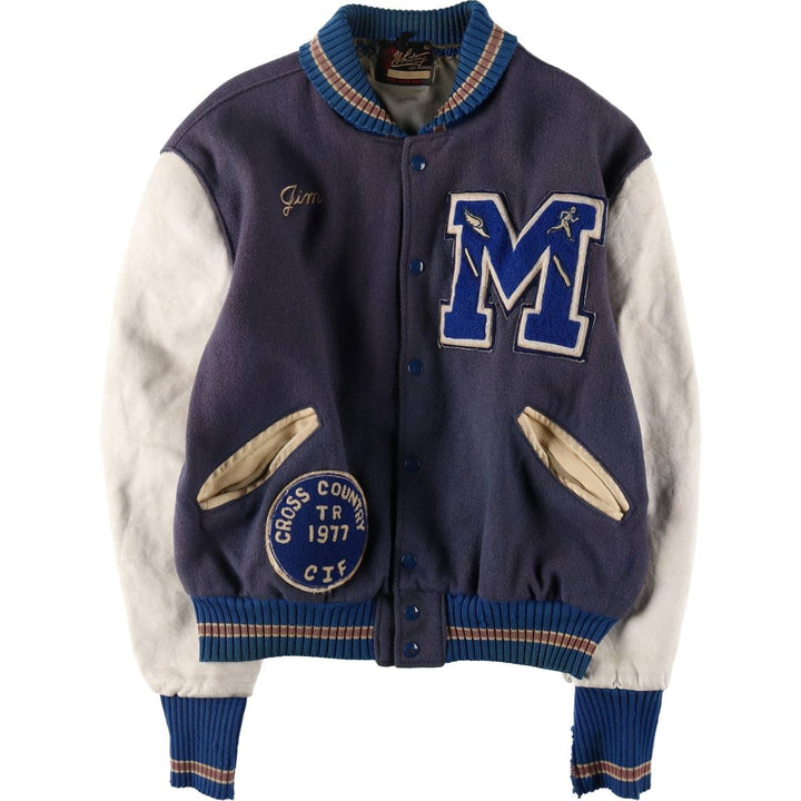 60'S Whiting Wool Stadium Jacket Award Jacket Varsity Jacket Men's M Size Vintage /evb009443