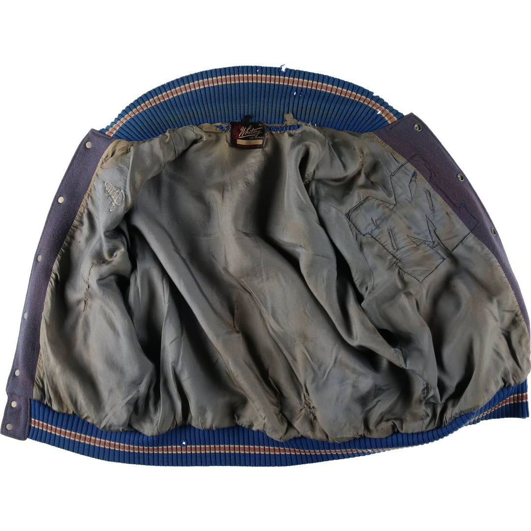 60'S Whiting Wool Stadium Jacket Award Jacket Varsity Jacket Men's M Size Vintage /evb009443