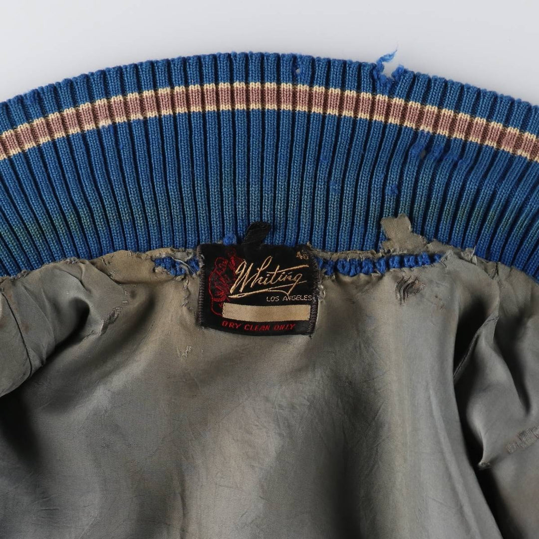 60'S Whiting Wool Stadium Jacket Award Jacket Varsity Jacket Men's M Size Vintage /evb009443