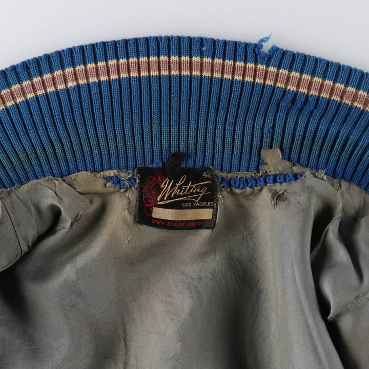 60'S Whiting Wool Stadium Jacket Award Jacket Varsity Jacket Men's M Size Vintage /evb009443