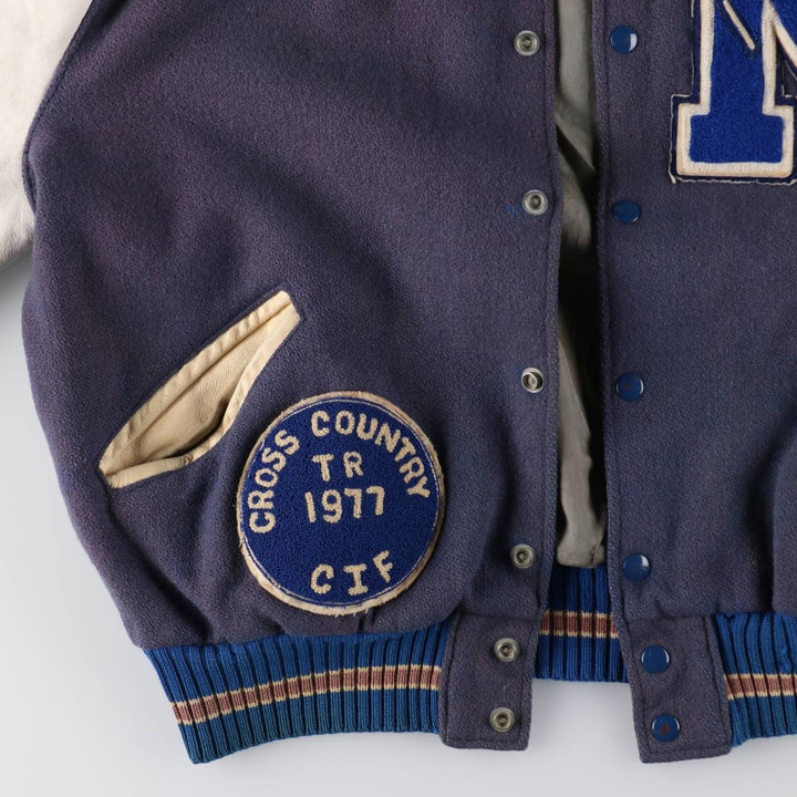 60'S Whiting Wool Stadium Jacket Award Jacket Varsity Jacket Men's M Size Vintage /evb009443