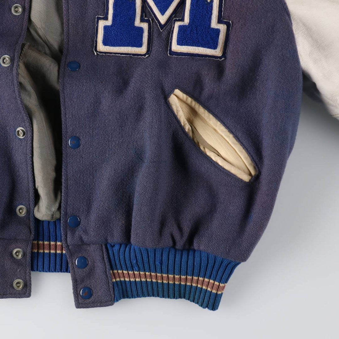 60'S Whiting Wool Stadium Jacket Award Jacket Varsity Jacket Men's M Size Vintage /evb009443