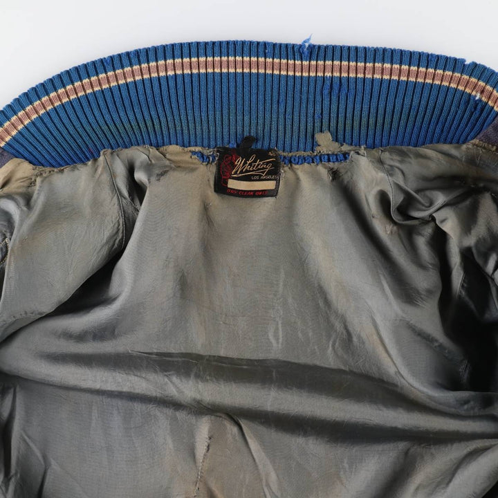 60'S Whiting Wool Stadium Jacket Award Jacket Varsity Jacket Men's M Size Vintage /evb009443