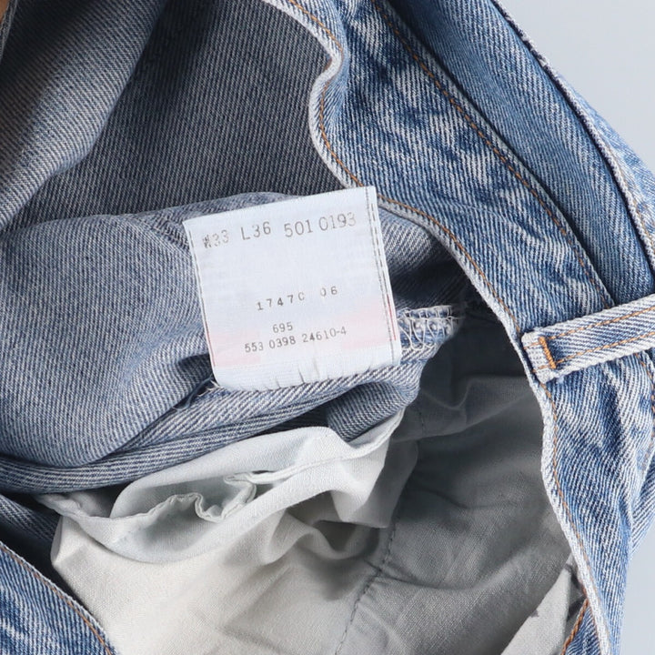 90'S Levi's 501-0193 Straight Denim Pants Made in USA Men's W32 Vintage cotton blue type Vintage Second Hand