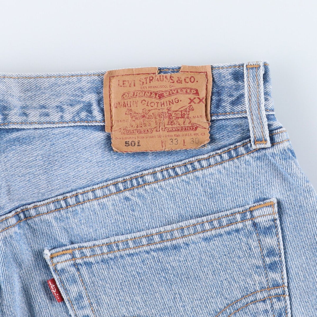 90'S Levi's 501-0193 Straight Denim Pants Made in USA Men's W32 Vintage cotton blue type Vintage Second Hand
