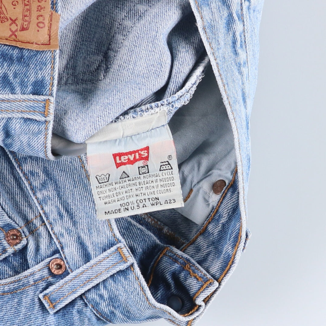 90'S Levi's 501-0193 Straight Denim Pants Made in USA Men's W32 Vintage cotton blue type Vintage Second Hand