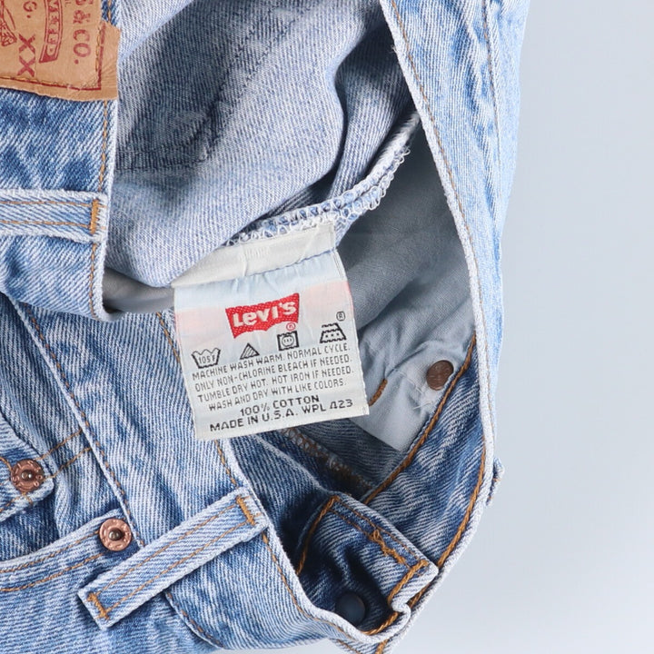 90'S Levi's 501-0193 Straight Denim Pants Made in USA Men's W32 Vintage cotton blue type Vintage Second Hand
