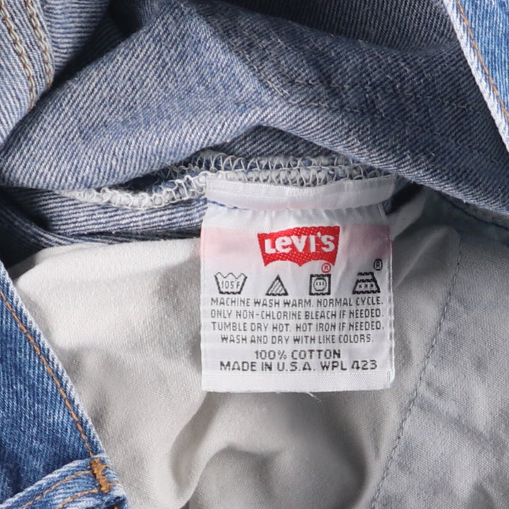 90'S Levi's 501-0115 Straight Denim Pants Made in USA Men's W33 Vintage cotton blue type Vintage Second Hand