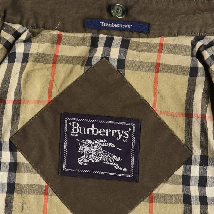 Burberry's padded cotton jacket, men's size XL cotton Khaki type Vintage Second Hand