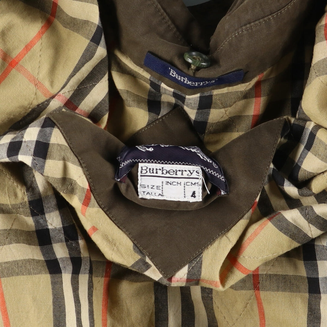 Burberry's padded cotton jacket, men's size XL cotton Khaki type Vintage Second Hand