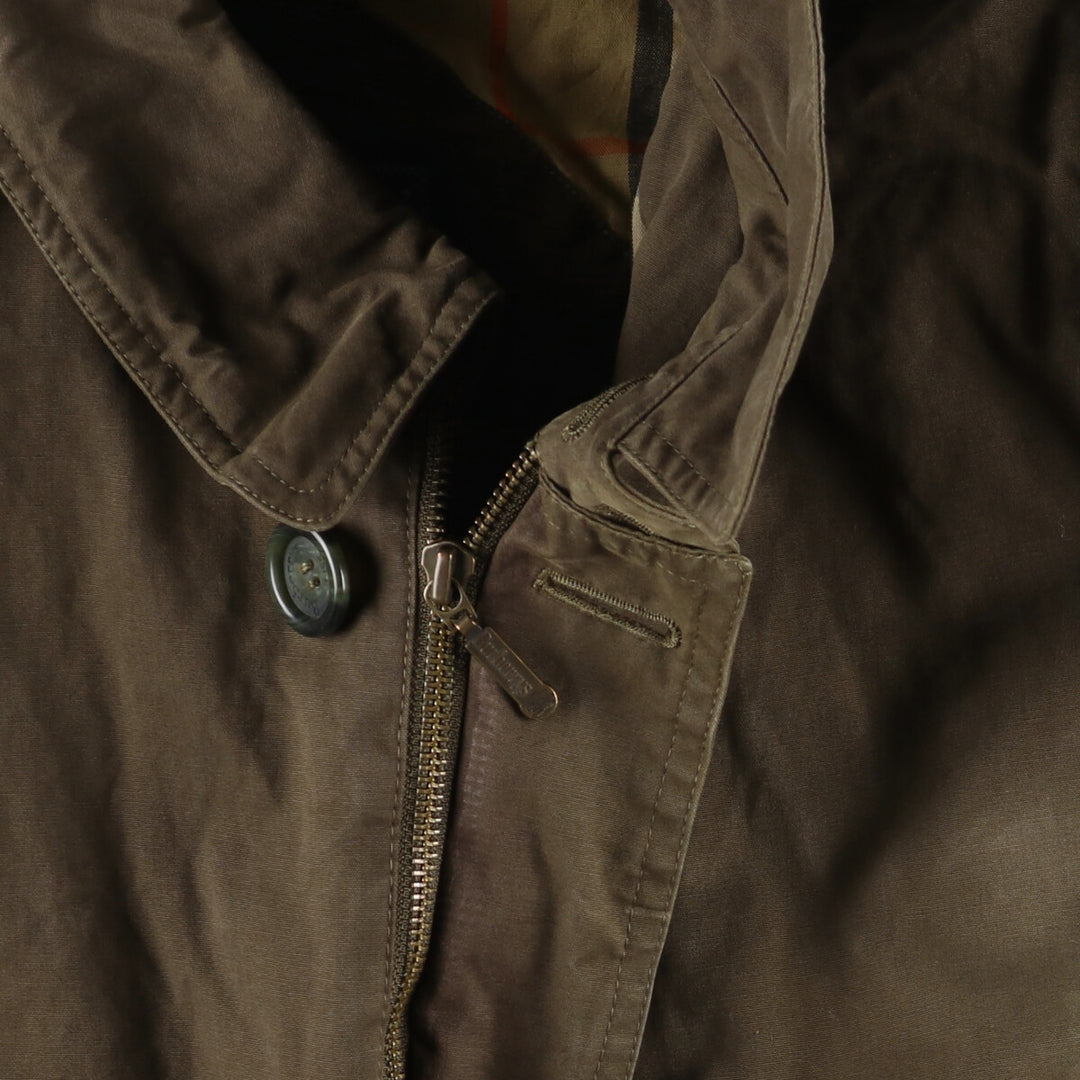 Burberry's padded cotton jacket, men's size XL cotton Khaki type Vintage Second Hand