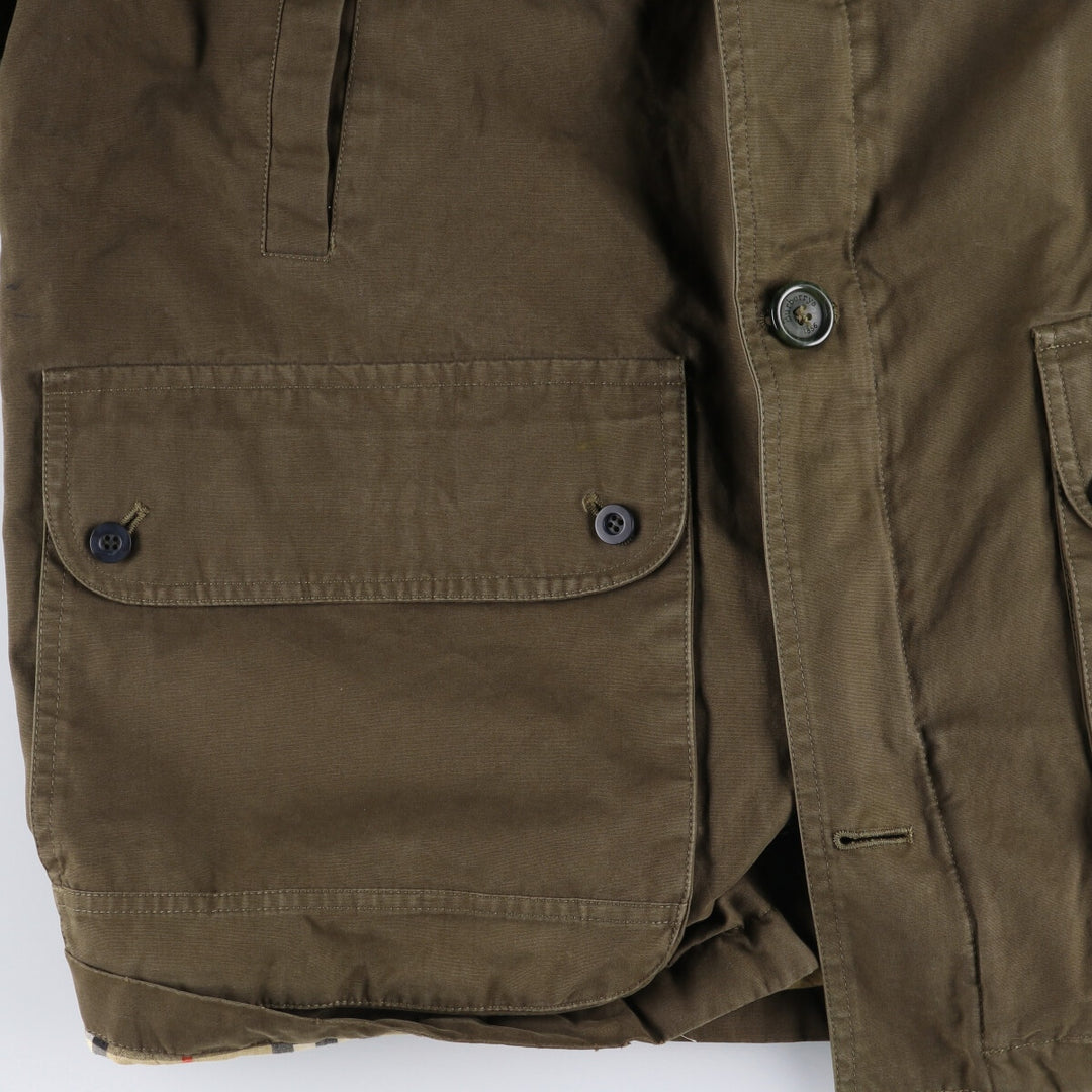 Burberry's padded cotton jacket, men's size XL cotton Khaki type Vintage Second Hand
