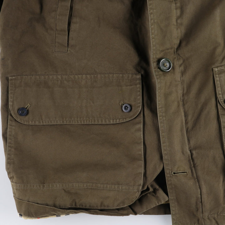 Burberry's padded cotton jacket, men's size XL cotton Khaki type Vintage Second Hand