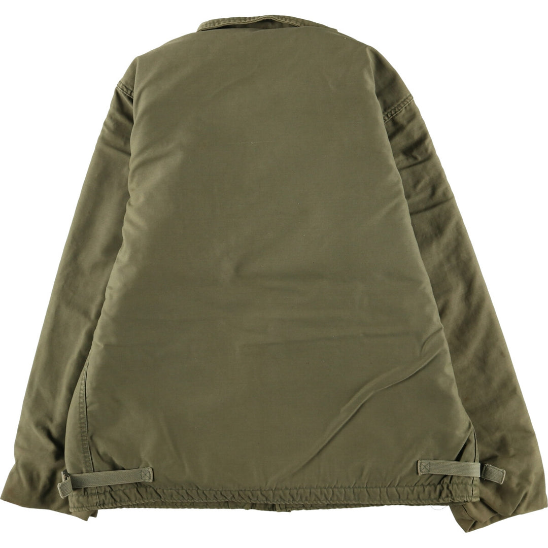 A-2 type military deck jacket, men's size L unclear Khaki type Vintage Second Hand