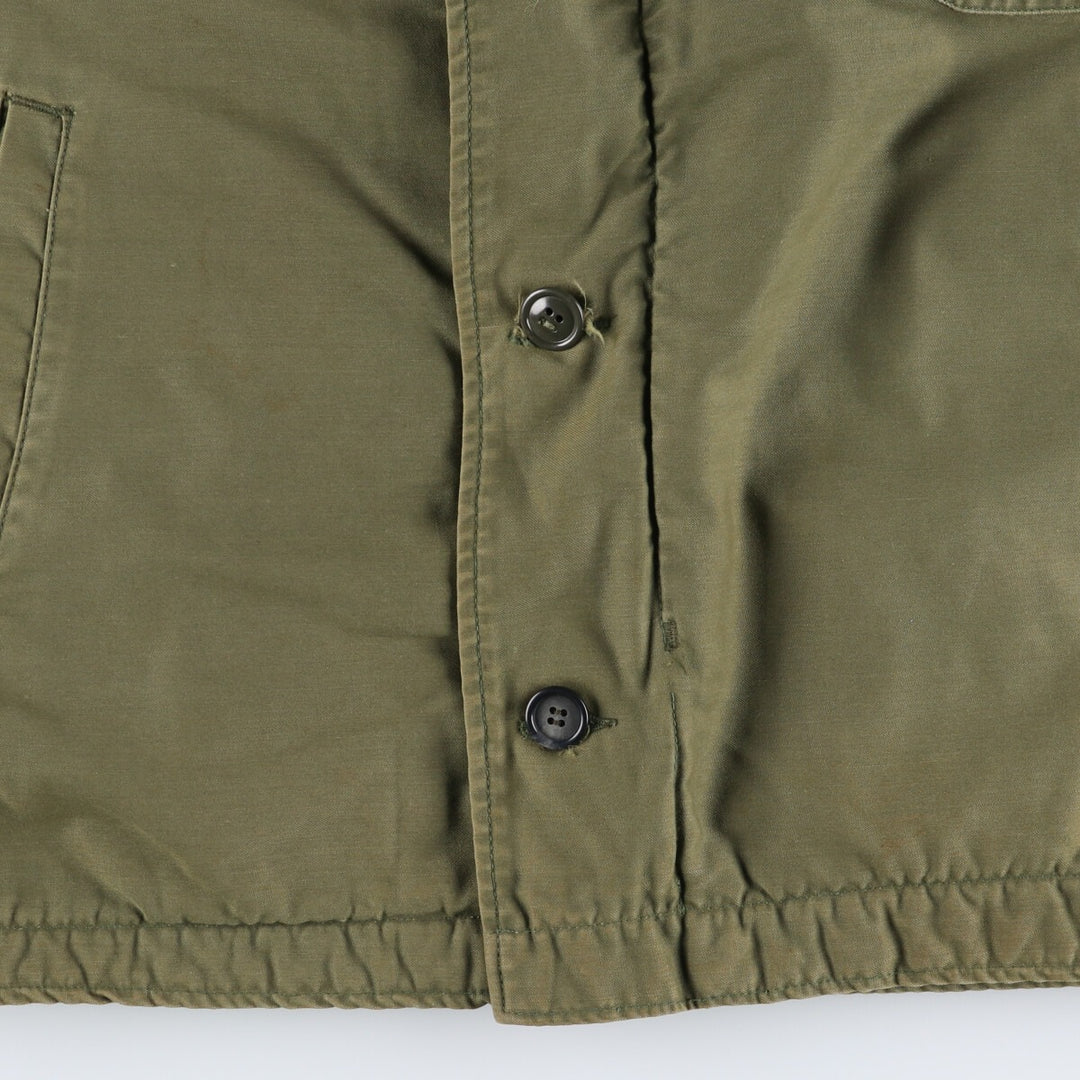 A-2 type military deck jacket, men's size L unclear Khaki type Vintage Second Hand