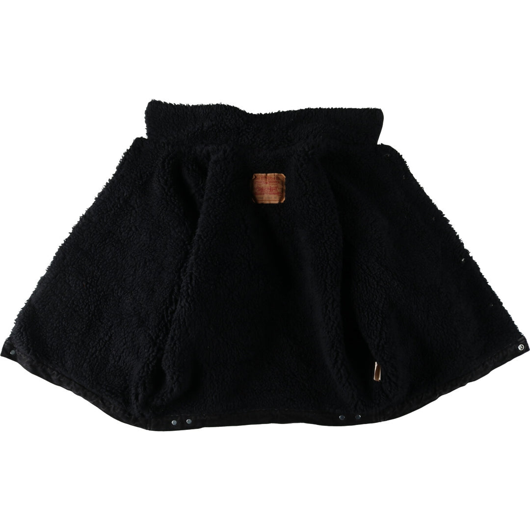 90'S Levi's 75543-0260 Black Denim Boa Jacket Made in Canada Men's XL Vintage /evb009545