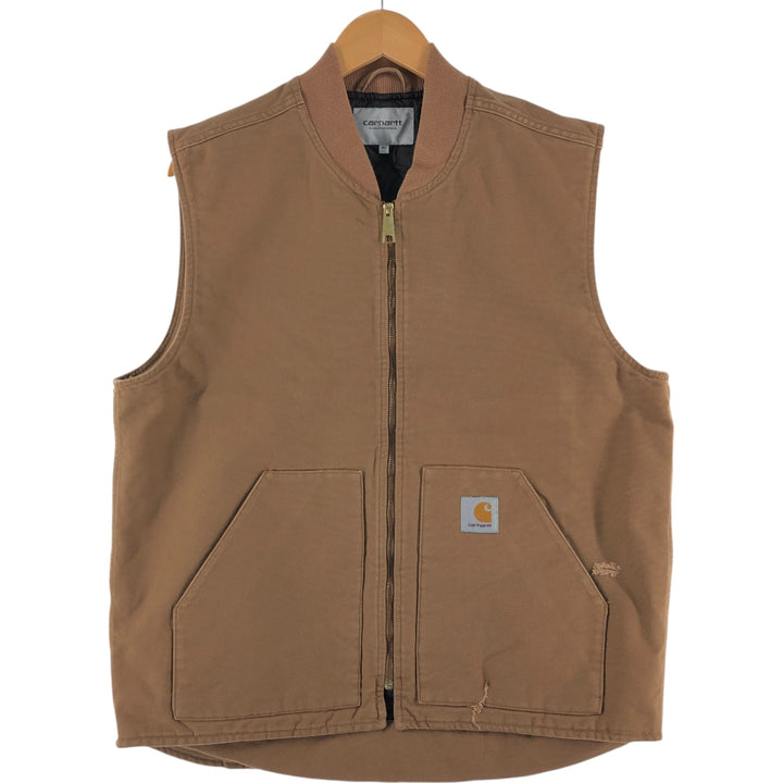 Carhartt Classic Vest Duck Vest Men's XL Size cotton beige type brown Vintage Second Hand