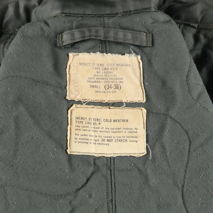 70'S CWU-45/P Military Flight Jacket Made in USA Small 34-36 Men's S equivalent US Military Vintage /evb009567
