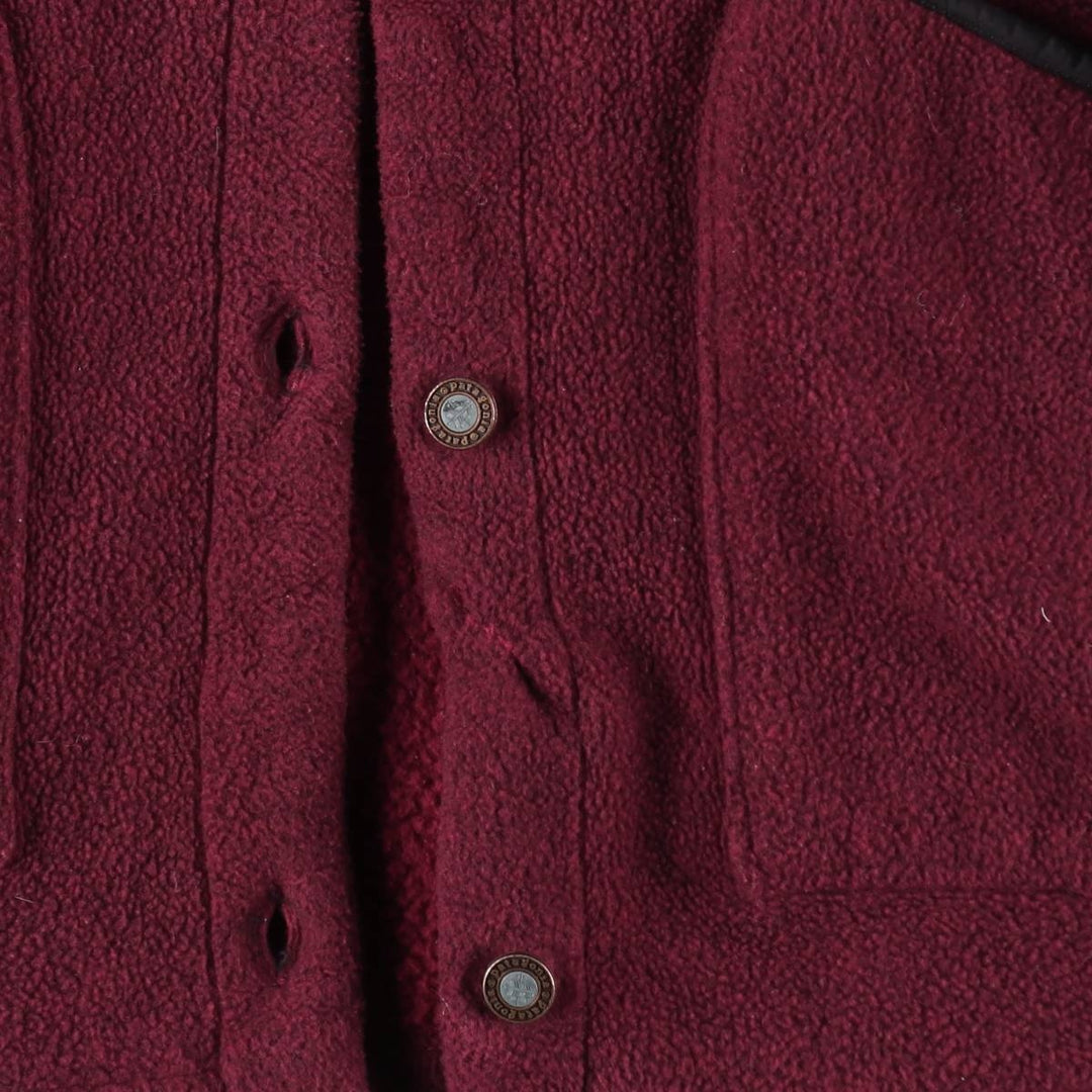 90'S Patagonia Shearling Coat 28202F5 Fleece Jacket Made in Canada Women's M Size Vintage polyester wine-red Vintage Second Hand