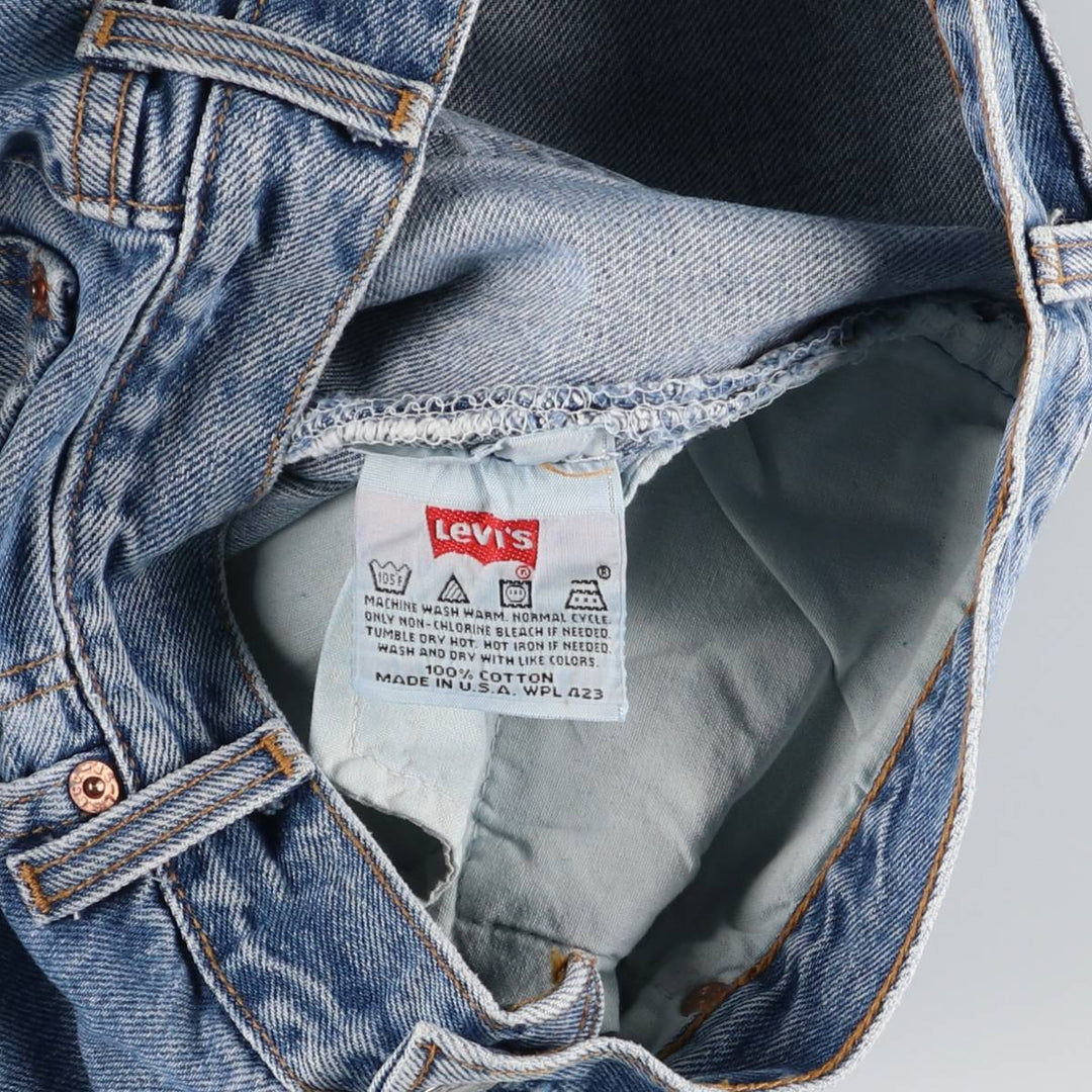 90'S Levi's 501-0193 Straight Denim Pants Made in USA Men's W31 Vintage cotton blue type Vintage Second Hand