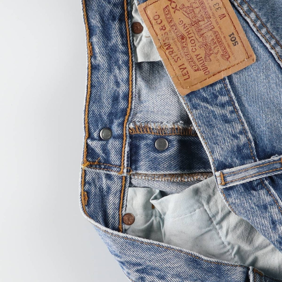 90'S Levi's 501-0193 Straight Denim Pants Made in USA Men's W31 Vintage cotton blue type Vintage Second Hand
