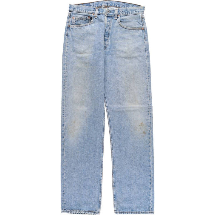 90'S Levi's 501-0114 Straight Denim Pants Made in USA Men's W31 Vintage cotton Blue type light blue Vintage Second Hand