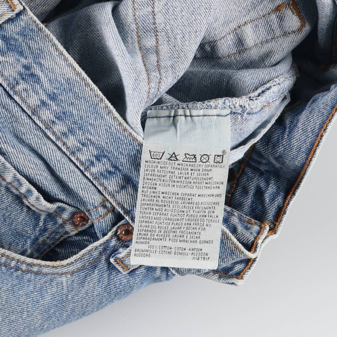 90'S Levi's 501-0114 Straight Denim Pants Made in USA Men's W31 Vintage cotton Blue type light blue Vintage Second Hand