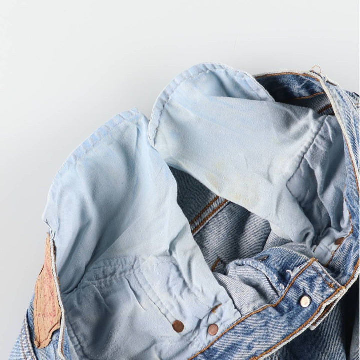 90'S Levi's 501-0114 Straight Denim Pants Made in USA Men's W31 Vintage cotton Blue type light blue Vintage Second Hand