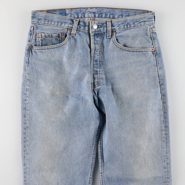 90'S Levi's 501-0114 Straight Denim Pants Made in USA Men's W31 Vintage cotton Blue type light blue Vintage Second Hand