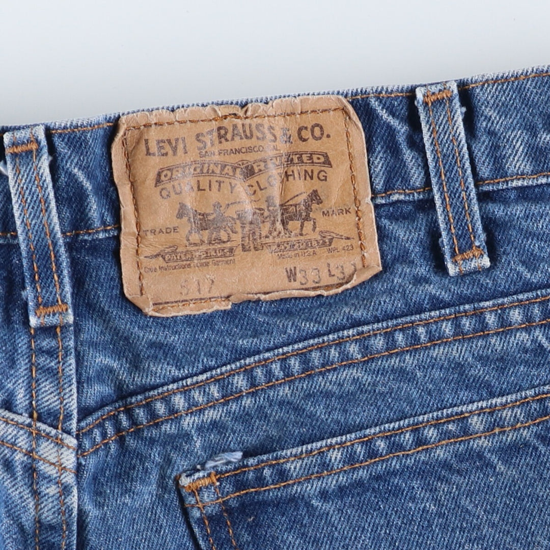 80's Levi's 40517-0215 Bootcut Denim Pants Made in USA Men's W32 Vintage /evb009714