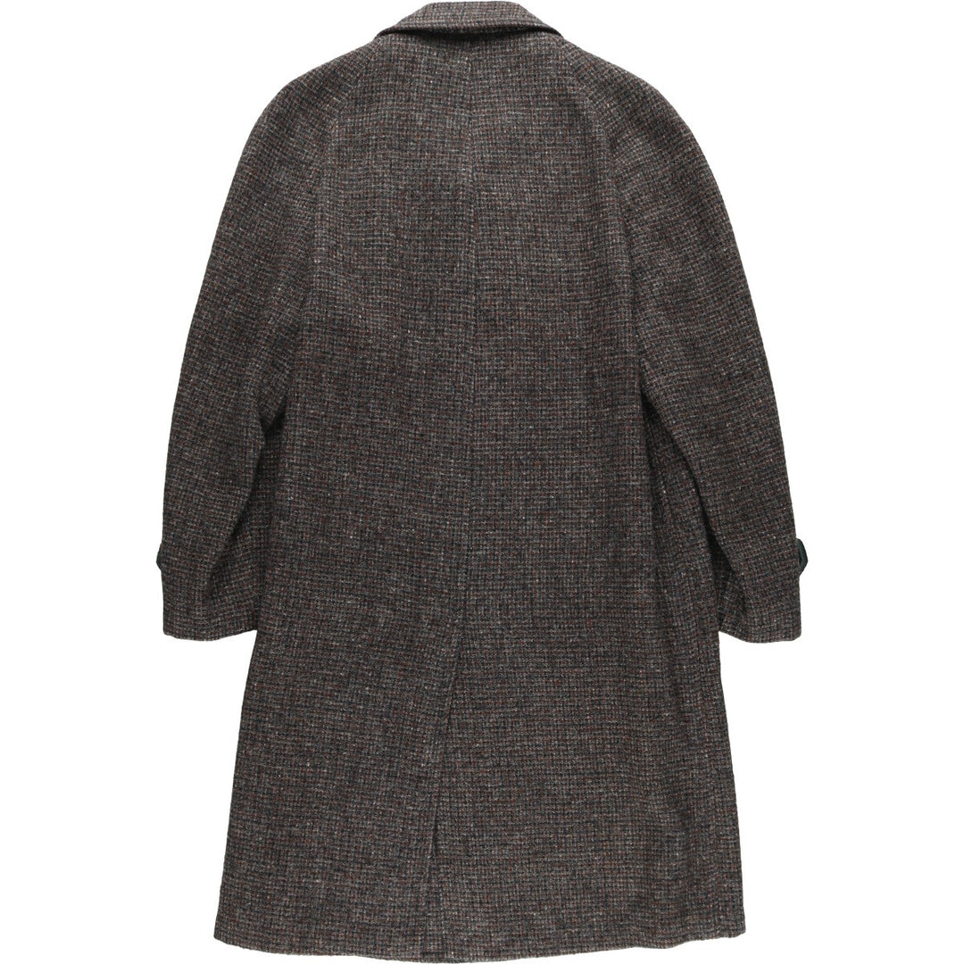 70'S Harris Tweed Wool Chesterfield Coat, Men's Size L, Vintage /evb009725