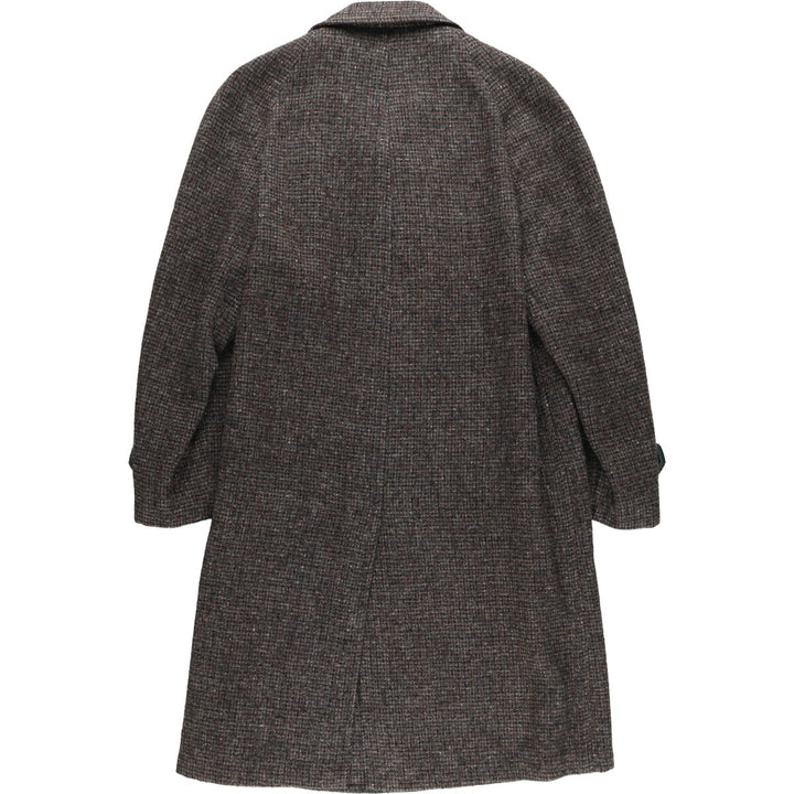 70'S Harris Tweed Wool Chesterfield Coat, Men's Size L, Vintage /evb009725