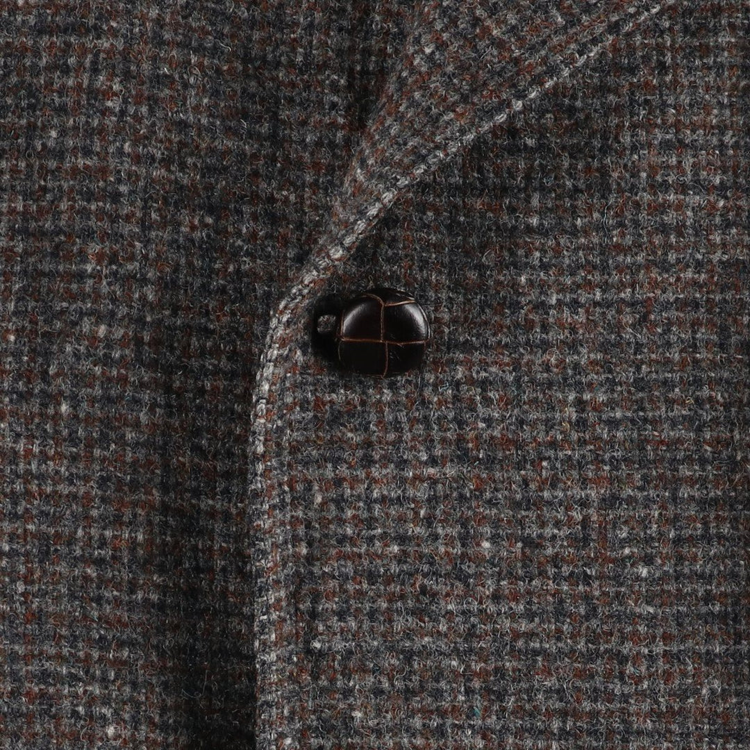 70'S Harris Tweed Wool Chesterfield Coat, Men's Size L, Vintage /evb009725