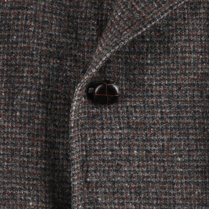 70'S Harris Tweed Wool Chesterfield Coat, Men's Size L, Vintage /evb009725