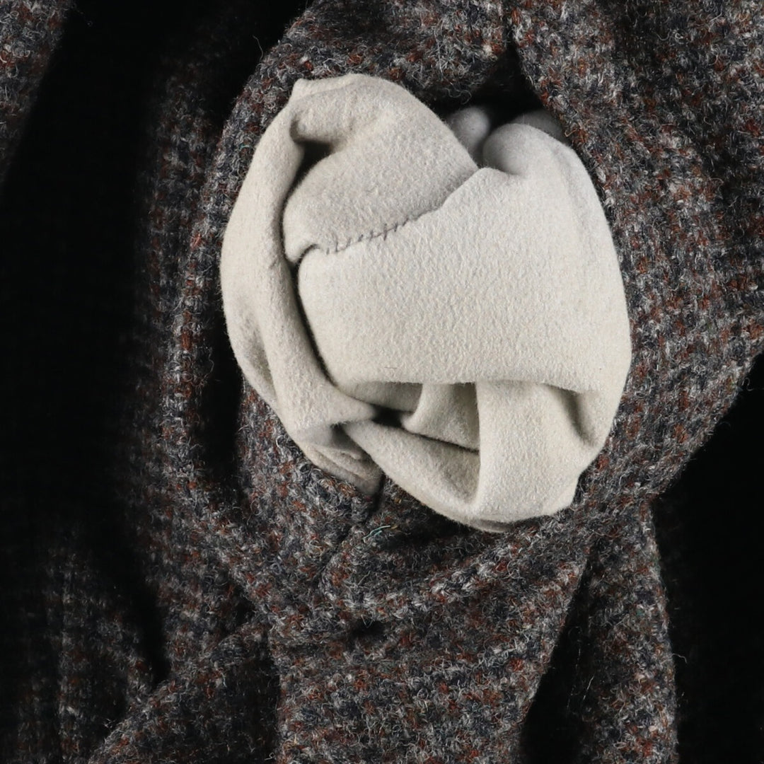 70'S Harris Tweed Wool Chesterfield Coat, Men's Size L, Vintage /evb009725