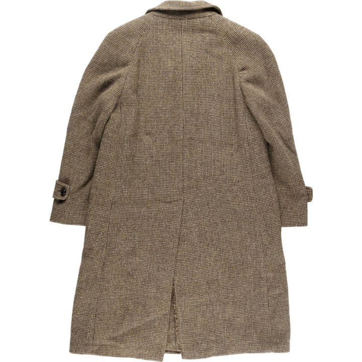 House of Rockey Harris Tweed Wool Long Coat Men's S Size /evb009758