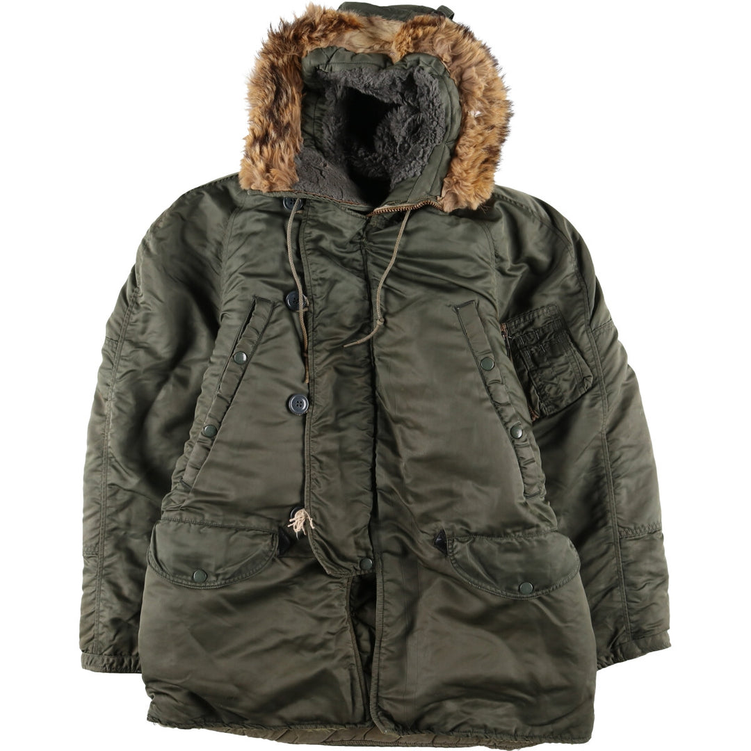 N-3B Military Flight Jacket, Men's Size L unclear Khaki type sage green Vintage Second Hand