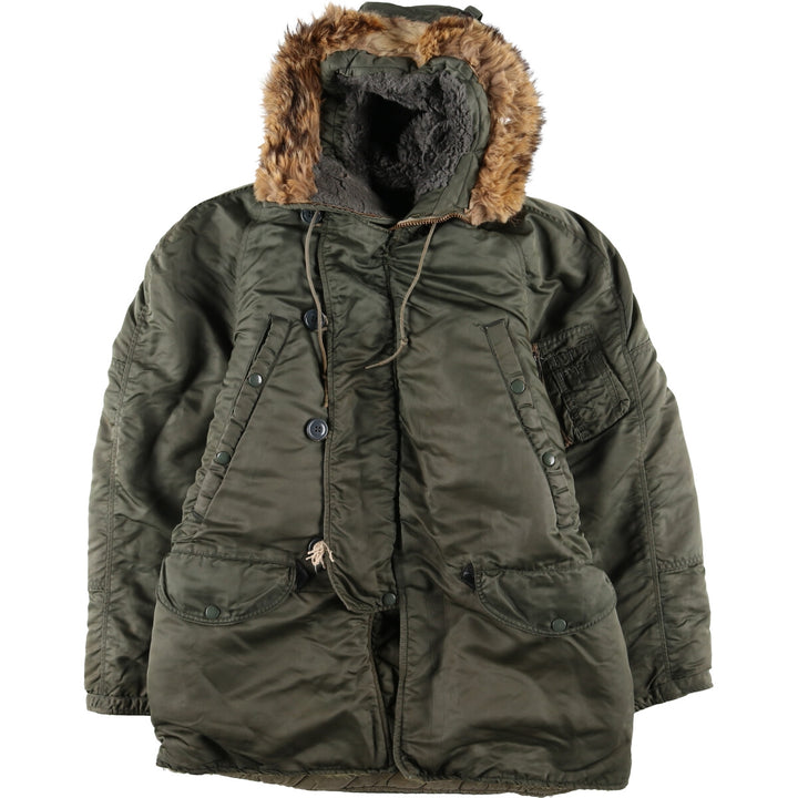 N-3B Military Flight Jacket, Men's Size L unclear Khaki type sage green Vintage Second Hand