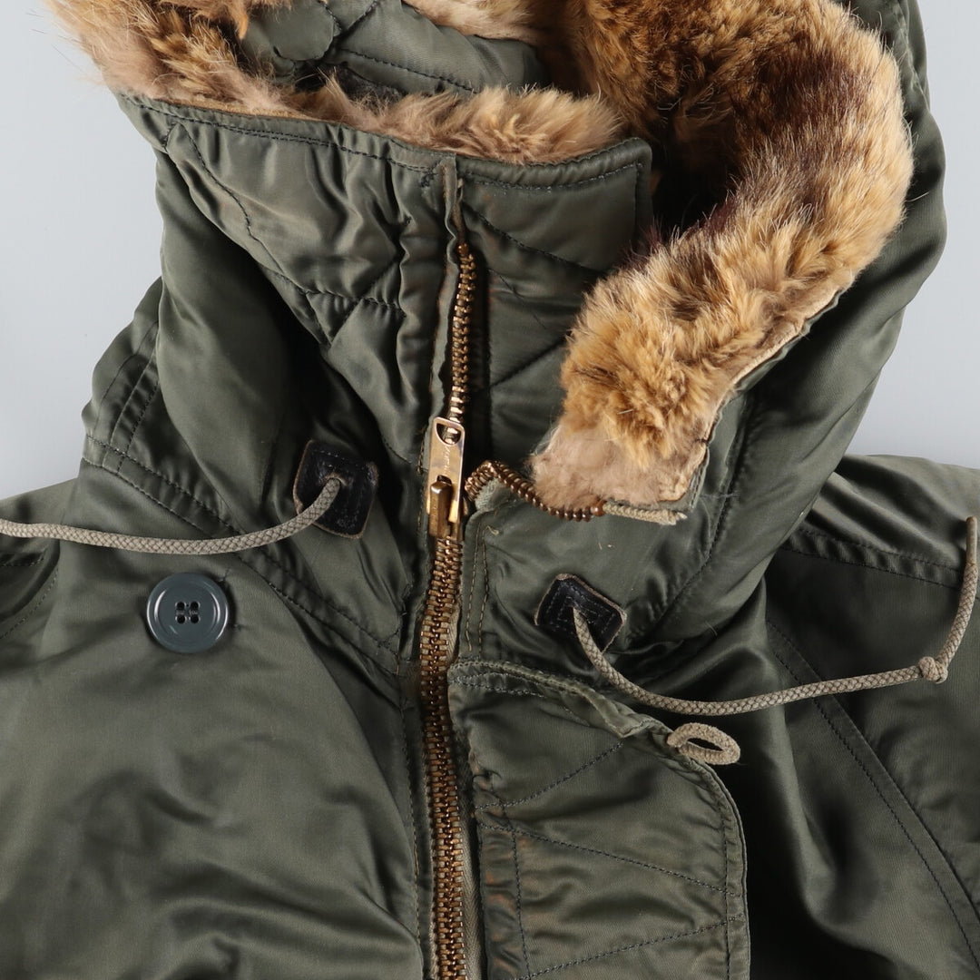 N-3B Military Flight Jacket, Men's Size L unclear Khaki type sage green Vintage Second Hand