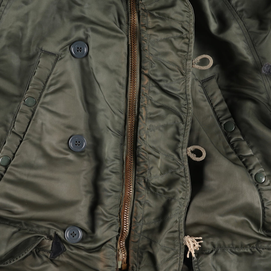 N-3B Military Flight Jacket, Men's Size L unclear Khaki type sage green Vintage Second Hand