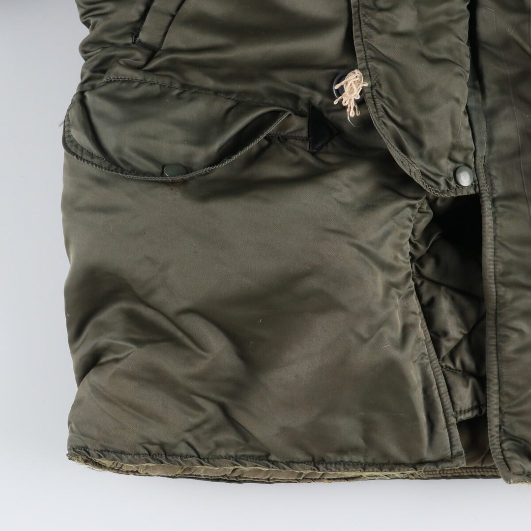 N-3B Military Flight Jacket, Men's Size L unclear Khaki type sage green Vintage Second Hand