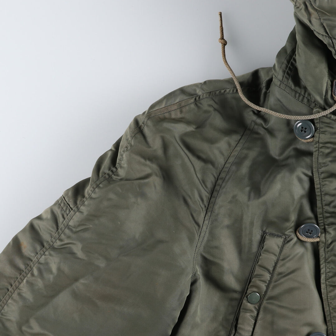 N-3B Military Flight Jacket, Men's Size L unclear Khaki type sage green Vintage Second Hand