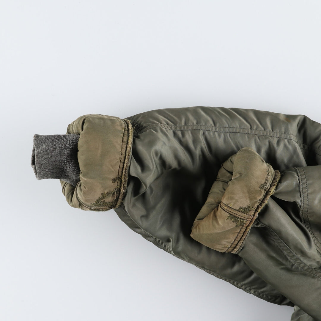 N-3B Military Flight Jacket, Men's Size L unclear Khaki type sage green Vintage Second Hand