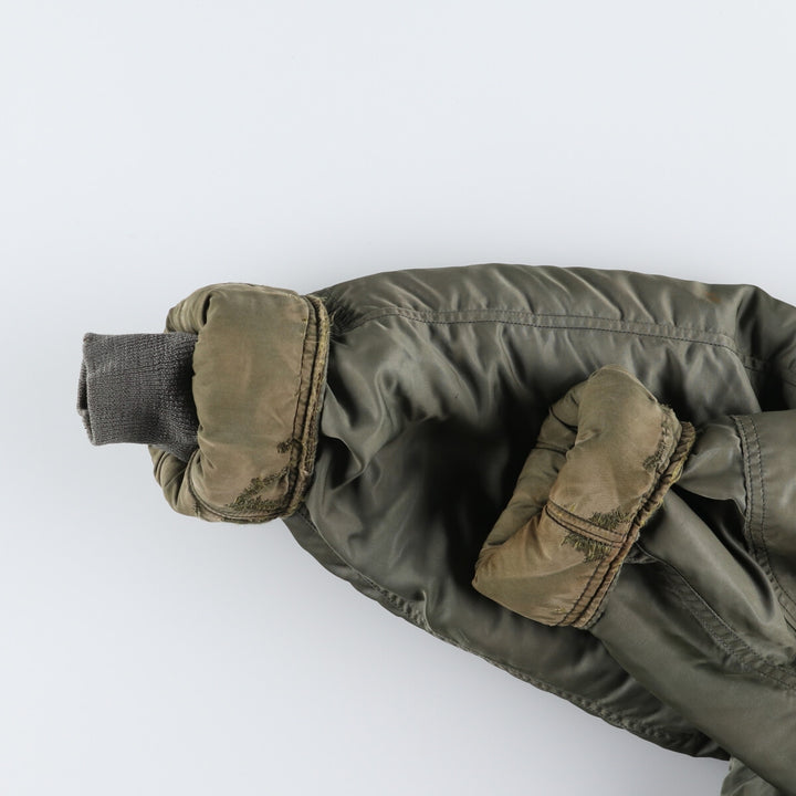 N-3B Military Flight Jacket, Men's Size L unclear Khaki type sage green Vintage Second Hand