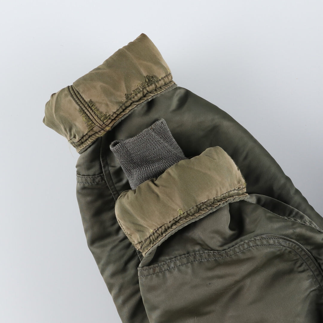 N-3B Military Flight Jacket, Men's Size L unclear Khaki type sage green Vintage Second Hand
